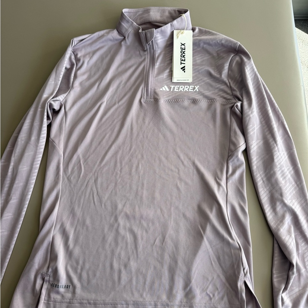Adidas Terrex Light Purple Quarter Zip Shirt